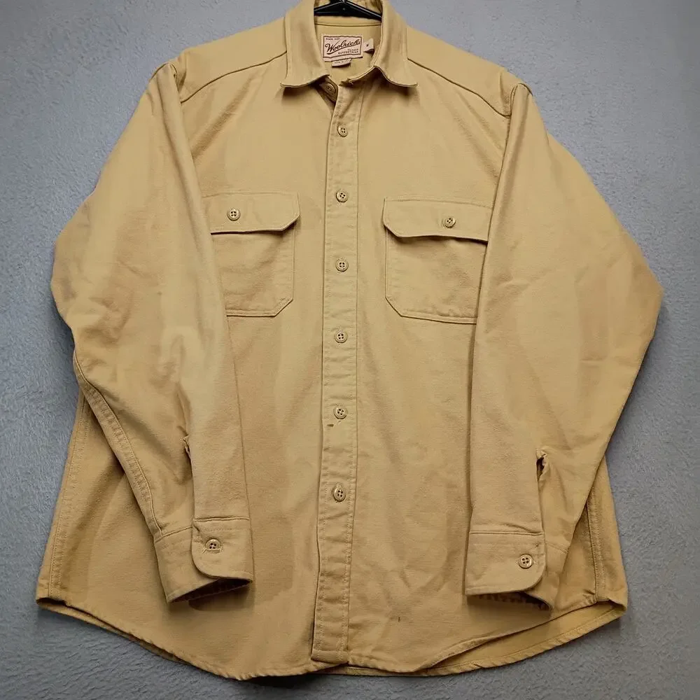 VTG Woolrich Rugged Outdoorwear shacket Men M Tan Made USA Workwear  grandpacore